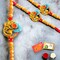 2CT Peacock Rakhi for Brother for Bhaiya and Bhabhi Thread Bracelet for Rakshabandhan - Raksha Bandhan Gifts Sister In Law Bracelets
